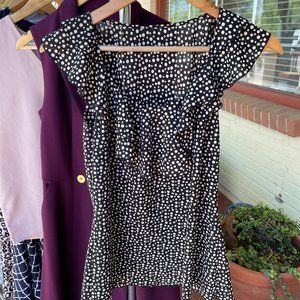 B&W Polka Dot Blouse